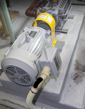 ポンプ設備更新後の新しいモーター